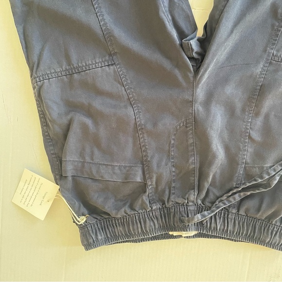 Nicole Miller Jogger Gray Pants Lyocell Tappered Pull Cargo - Picture 12 of 13